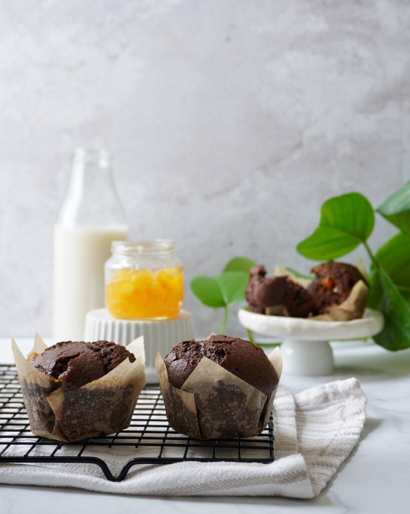muffin integrali cacao e arance